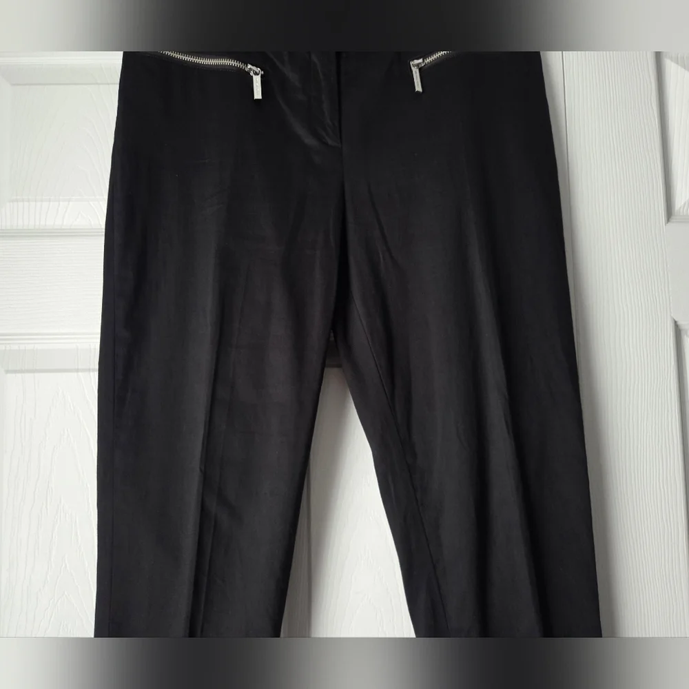 MMK Black Dress Pants with Silver Zippers Size 8 - Picture 6 of 12